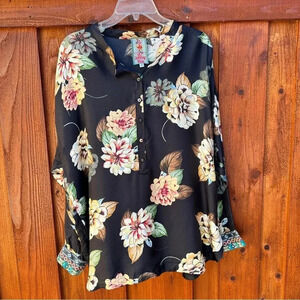 Johnny Was silk tunic top